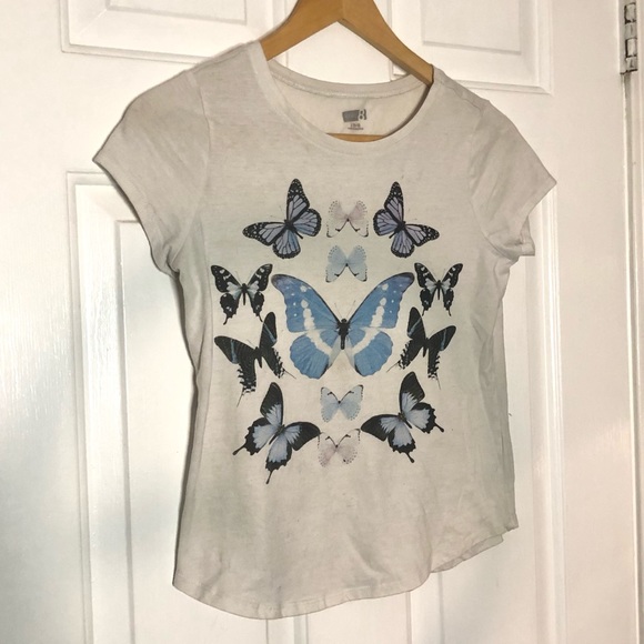 Y2K Butterfly Baby Tee in Blue - Picture 3 of 5